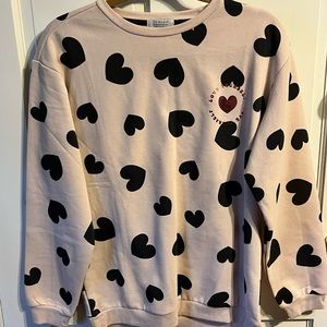 Primark Love Yourself Logo Girls Crewneck Sweater in Soft Pink